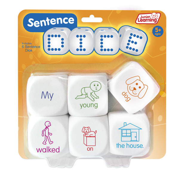 Junior Learning Sentence Dice, 1-5/8in, Set Of 6