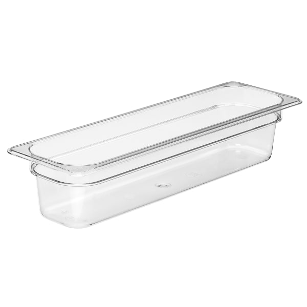 Cambro Camwear 1/2 x 4in Long Food Pans, Clear, Set Of 6 Pans