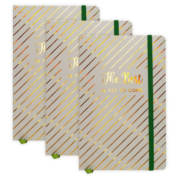 Pukka Pads Haze Journal, 8.2in x 5.11in, College Ruled, 192 Pages, Green, Pack Of 3