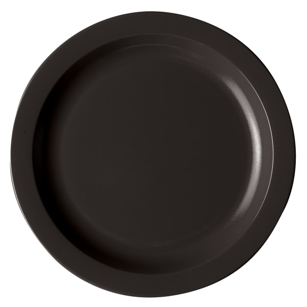 Cambro Camwear Round Dinnerware Plates, 10in, Black, Set Of 48 Plates