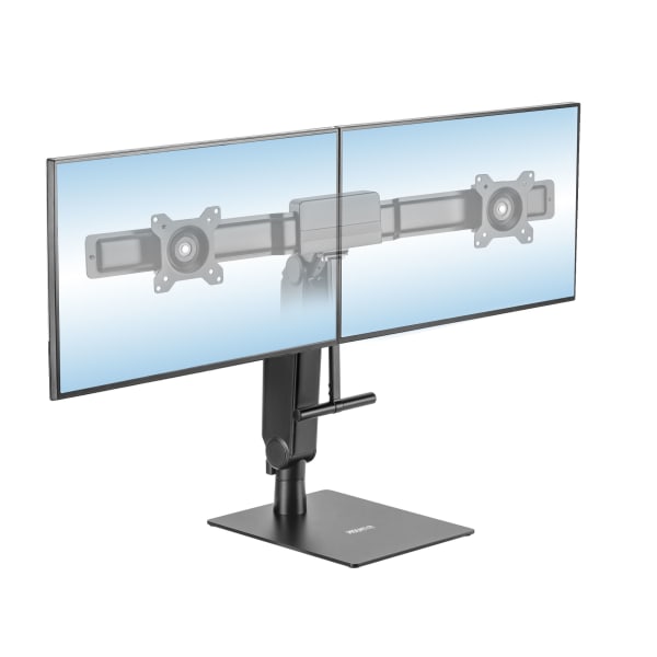 Mount-It! Freestanding Dual Monitor Arm For 17in to 32in Screens With Height Adjustment, Black
