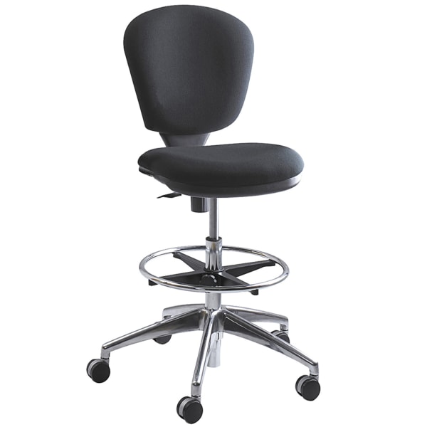 Safco Metro Extended Height Chair, Chrome/Black