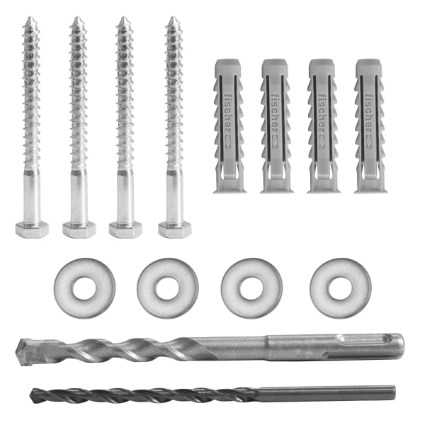 Mount-It! TV Mount Lag Screw & Drill Bit Kit, Set Of 14 Pieces
