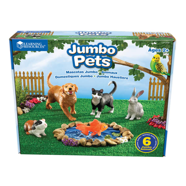 Learning Resources Jumbo Pets, Grades Pre-K - 3, Set Of 6