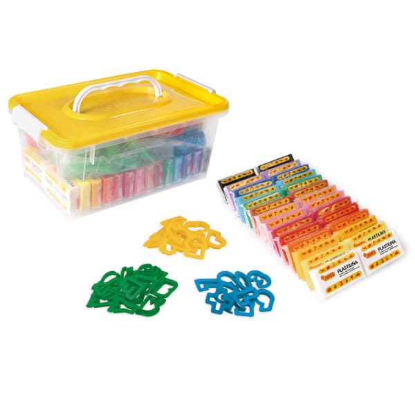 Jovi Plastilina Modeling Clay School Pack, 28 Bars, 3 Accessory Packs