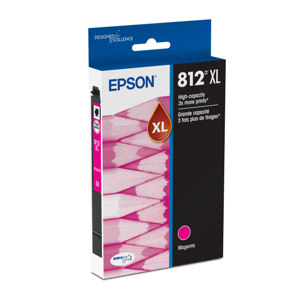 Epson 812XL DuraBrite Magenta High-Yield Ink Cartridge, T812XL320-S