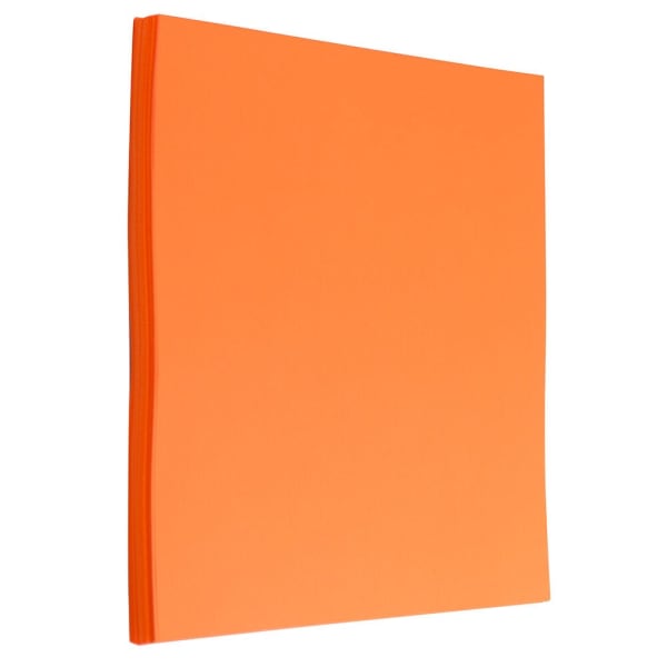 JAM Paper Color Paper, Ultra Orange, Letter (8.5in x 11in), 100 Sheets Per Pack, 24 Lb