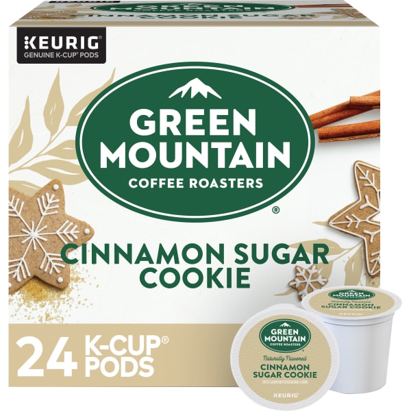 Green Mountain Coffee Single-Serve Coffee K-Cup Pods, Cinnamon Sugar Cookie, Carton Of 24