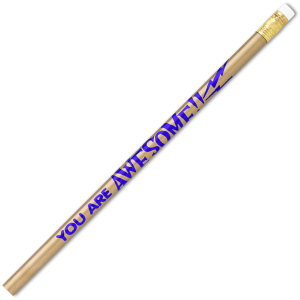 J.R. Moon Pencil Co. Pencils, HB #2/Medium, You Are Awesome!, Multicolor, Pack Of 144 Pencils