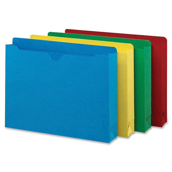 Smead Heavyweight Color File Jackets, Letter Size, 2in Expansion, Assorted, Box Of 50