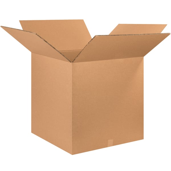 Partners Brand Double-Wall Heavy-Duty Corrugated Cartons, 28in x 28in x 28in, Kraft, Box Of 5