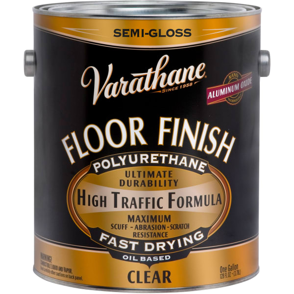 Varathane Floor Finish Polyurethane, 1 Gallon, Clear Semi-Gloss, Pack Of 2 Cans