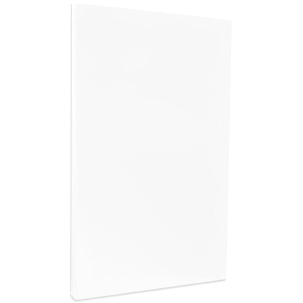 JAM Paper Strathmore 24 Lb Paper, 8-1/2in x 14in, Legal, Bright White Wove, Pack Of 100 Sheets