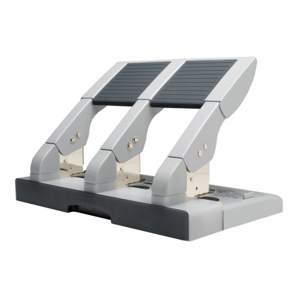 Swingline Antimicrobial High Capacity Heavy Duty Punch, 3 Holes, 75 Sheets - 3 Punch Head(s) - 75 Sheet Capacity - 9/32in Punch Size - Gray
