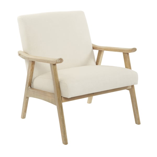 Ave Six Work Smart Weldon Chair, Linen/Light Brown
