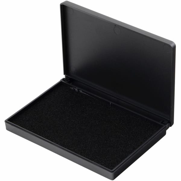 Charles Leonard Stamp Pad - 2.8in Width x 4.3in Length - Felt Pad - Black Ink - Black - 1 Each