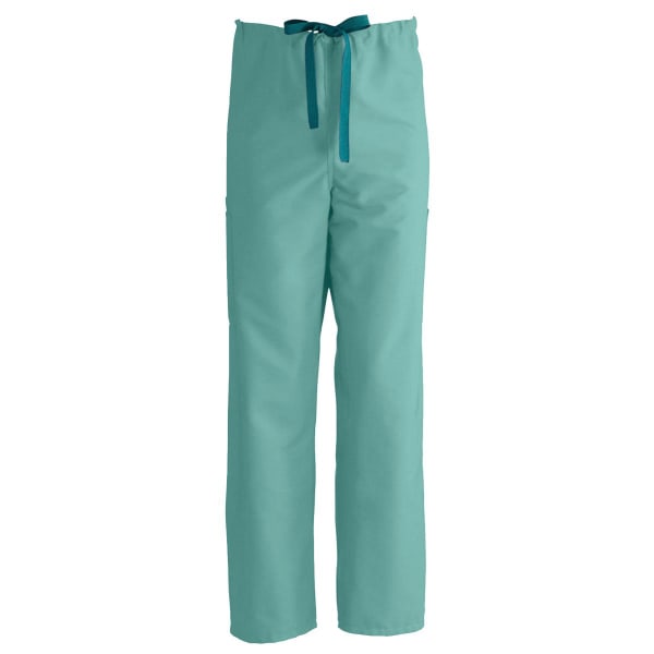 Medline ComfortEase Unisex Regular Non-Reversible Drawstring Cargo Scrub Pants, Medium, Seaspray