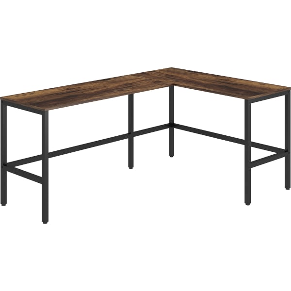 NuSparc L-Shape Metal Frame Desk - For - Table TopL-shaped Top - Contemporary Style - 200 lb Capacity x 67in Table Top Width x 47.25in Table Top Depth x 1in Table Top Thickness - 29.50in Height - Assembly Required - Rustic Oak