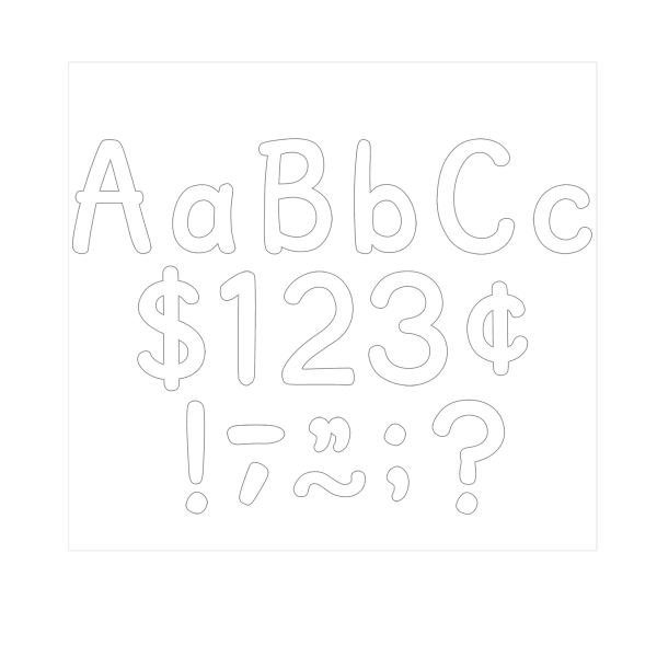 Teacher Created Resources Letters Combo Pack, 4in, Modern Classic White, 257 Per Pack, Set Of 2 Packs