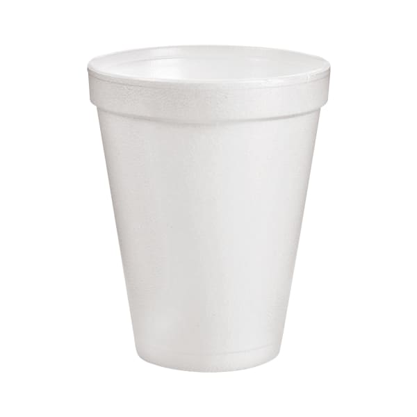 Dart Insulated Foam Drinking Cups, White, 10 Oz, Case Of 1,000 Cups