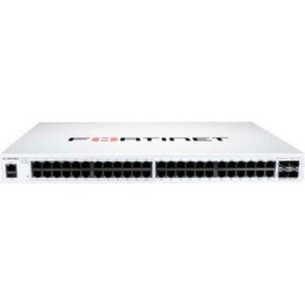 Fortinet FortiSwitch 100 FS-148F-POE Ethernet Switch - 48 Ports - Manageable - Gigabit Ethernet, 10 Gigabit Ethernet - FS148FPOE