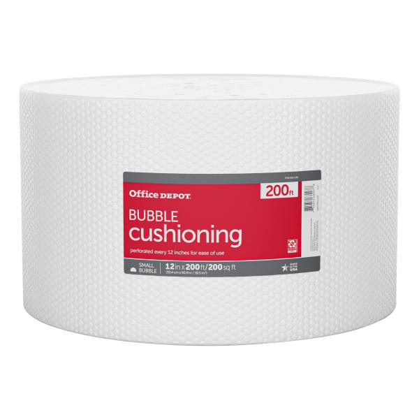 Office Depot Brand Small Bubble Cushioning, 3/16in Thick, Clear, 12in x 200ft