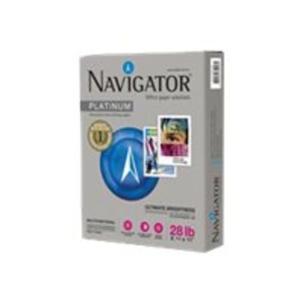 Navigator Platinum Office Multi-Use Paper, 5 Reams, Bright White, Letter Size (8 1/2in x 11in), 28 Lb, Smooth