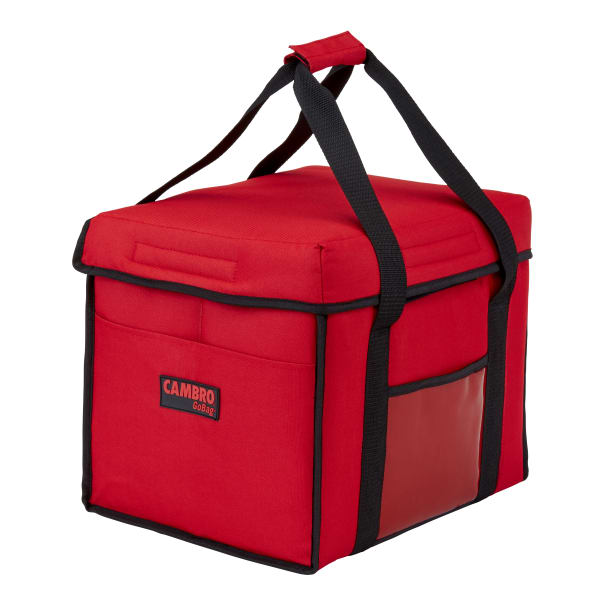 Cambro Delivery GoBags, 15in x 12in x 12in, Red, Set Of 4 GoBags