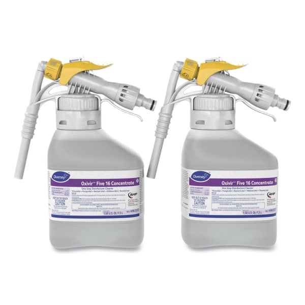Diversey Oxivir Five 16 Concentrate One Step Disinfectant Cleaner, 1.59 qt Bottle, 2/CT