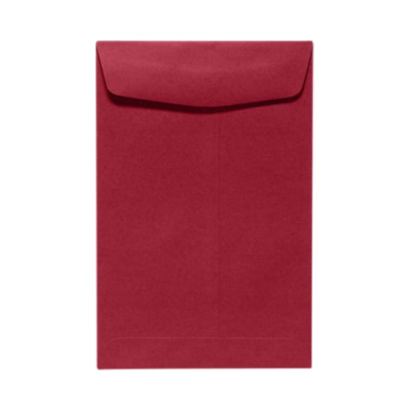 LUX #6 1/2 Open-End Envelopes, Peel & Press Closure, Garnet Red, Pack Of 500