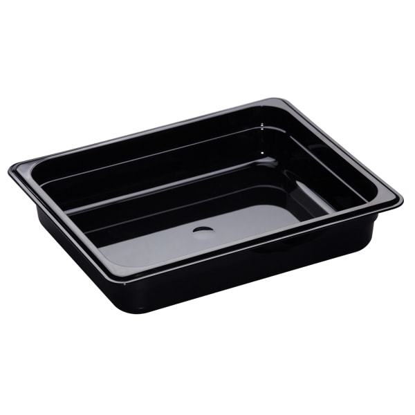 Cambro H-Pan High-Heat GN 1/2 Food Pans, 2inH x 10-7/16inW x 12-3/4inD, Black, Pack Of 6 Pans