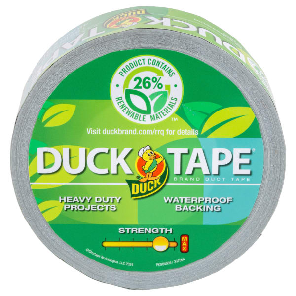 Duck Renewable Material Duck Tape - Silver, 1.88 in. x 20 yd.