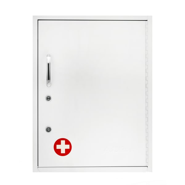 Alpine AdirMed Medicine Cabinet With Pull-Out Shelf & Document Pocket, 21inH x 16inW x 6inD, White