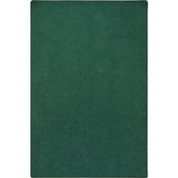 Joy Carpets Kid Essentials Solid Color Square Area Rug, Endurance, 6ft x 6ft, Forest