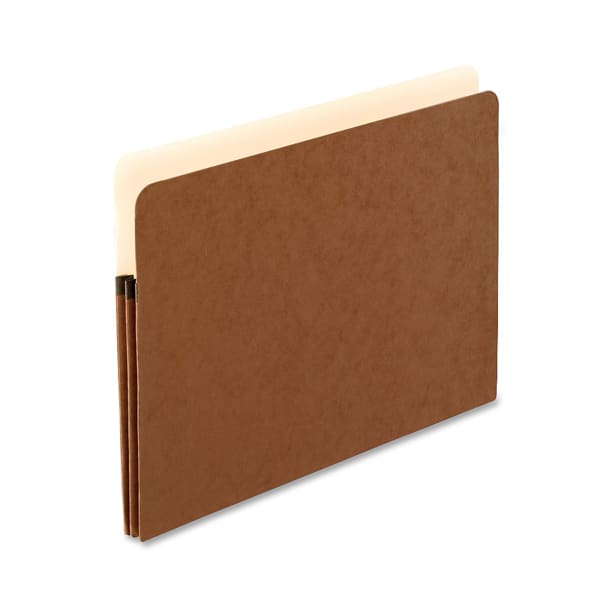 Oxford Standard Expanding Vertical File Pockets, Letter Size, 1 3/4in Expansion, 30% Recycled, Red, Pack Of 25
