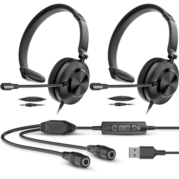Delton T30Y Wired Training Headset, Black, Total Qty 1