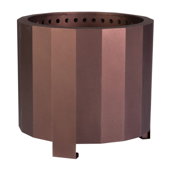 Flash Furniture Titus Commercial Grade Smokeless Outdoor Firepit With Waterproof Cover, 17-3/4inH x 19-1/2inW x 19-1/2inD, Bronze