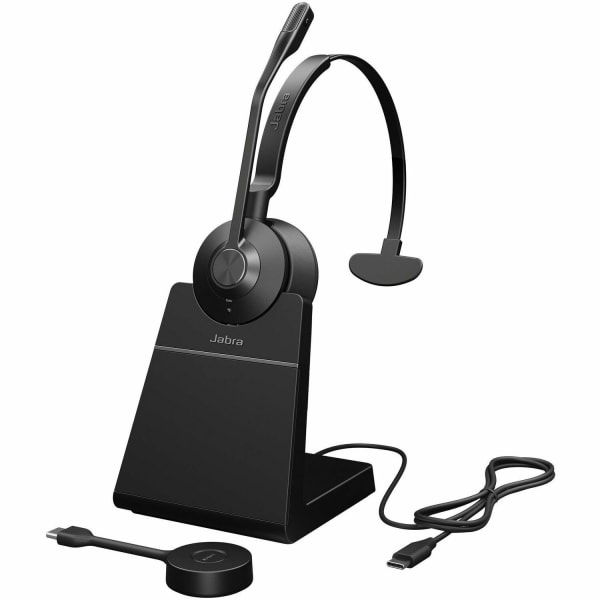 Jabra Engage 55 SE Headset - Mono - USB Type C - Wired/Wireless - DECT - 490 ft - 40 Hz to 16 kHz - Over-the-head, On-ear - Monaural - Supra-aural