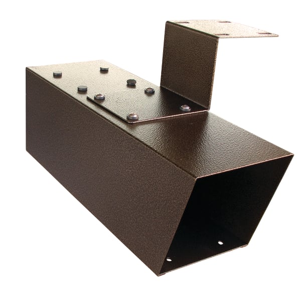 Mail Boss Locking Mailbox With Newspaper Holder, 17 1/2inH x 6inW x 6inD, Bronze