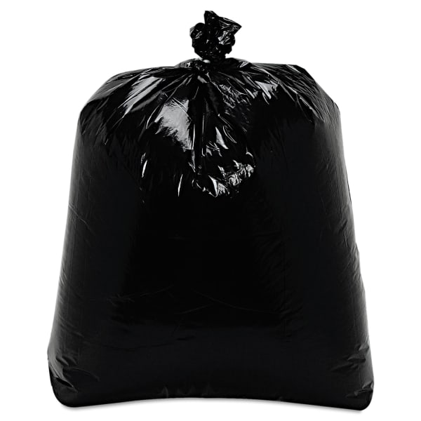 Trinity Plastics Low-Density Can Liners, 16 gal, 0.7 mil, 24in x 32in, Black, Flat Pack, 500/Carton