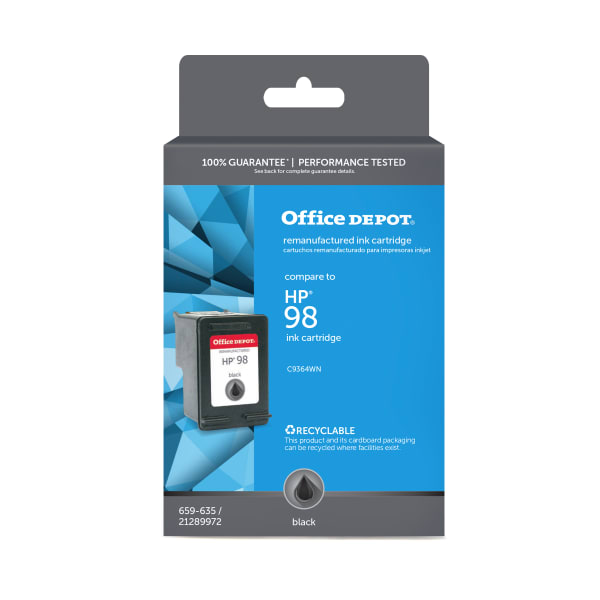 Office Depot Brand Remanufactured Black Ink Cartridge Replacement For HP 98