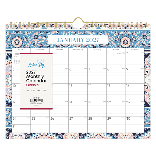 2027 Blue Sky Cocorrina Monthly Wall Calendar, 11x8.75, 0%, Cocorrina, Jan-Dec, RY27