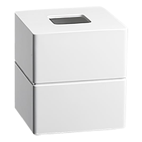 Erwyn Products Malibu Boutique Tissue Box Covers, 5-15/16inH x 5-1/2inL x 5-1/2inW, White, Set Of 6 Covers