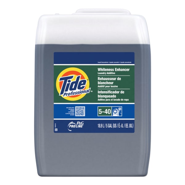 Tide Professional Whiteness Enhancer Laundry Additive, 5 gal, Closed-Loop Container