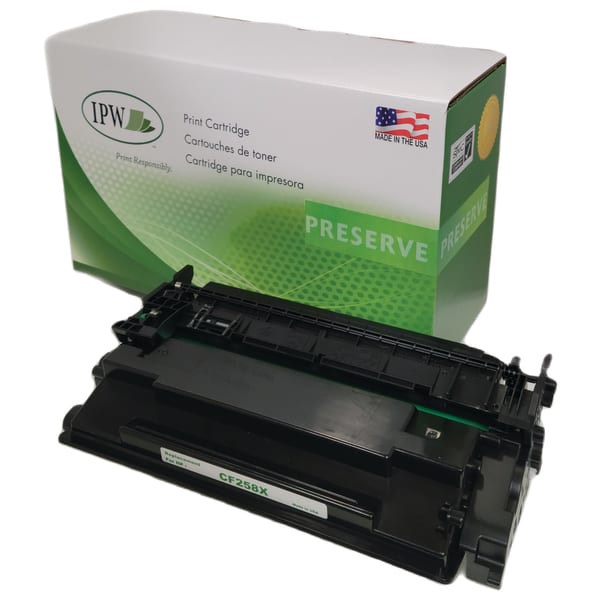 IPW Preserve Remanufactured Black High Yield Toner Cartridge Replacement For HP CF258X, CF258XR-ODP