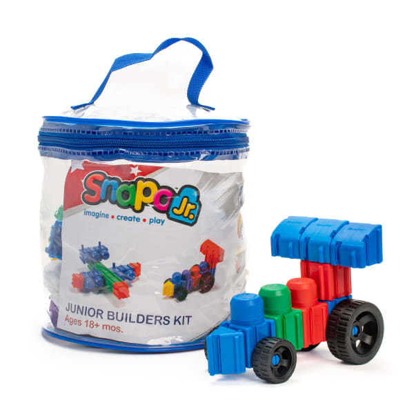 Snapo Jr. Building Blocks, Beginner Builders Kit, 60 Pieces