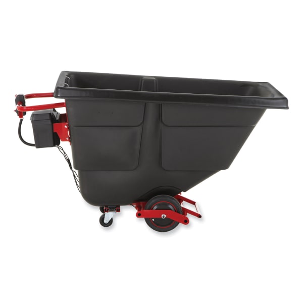 Rubbermaid Commercial Motorized Roto Tilt Truck, 202 gal, 1,000 lb Capacity, Plastic, Black