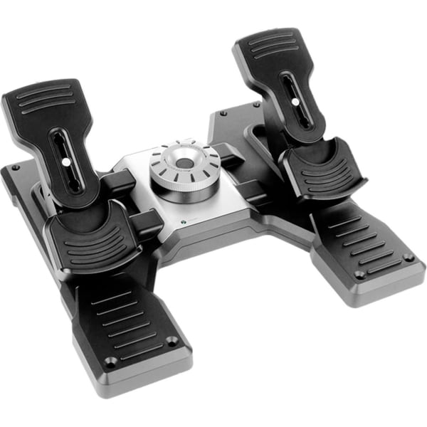 Logitech G Flight Rudder Pedals Professional Simulation Rudder Pedals with Toe Brake - Cable - USB - PC - 5.91 ft Cable