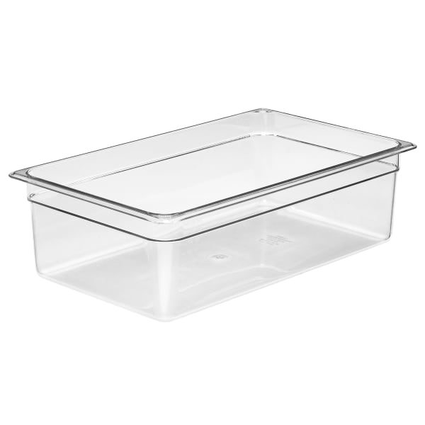 Cambro Camwear GN 1/1 Size 6in Food Pans, 6inH x 12-3/4inW x 20-7/8inD, Clear, Set Of 6 Pans