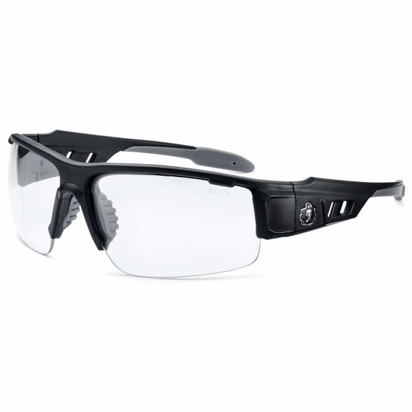 Ergodyne Skullerz Safety Glasses, Dagr, Anti-Fog, Matte Black Frame, Clear Lens